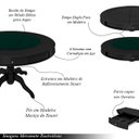 Ver imagem 3 de Mesa de Jogos Carteado 6 Lugares Bellagio com Gavetas e Tampo Reversível com Tecido Preto/Verde G42