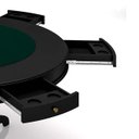 Ver mais imagens de Mesa de Jogos Carteado 6 Lugares Bellagio com Gavetas e Tampo Reversível com Tecido Preto/Verde G42