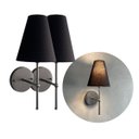 Ver imagem 1 de Kit 2 Arandelas Luminária de Parede Clássicas Chumbo com Cúpula Preto Ref 05