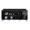 Balcão Cozinha Ágatha 180cm Preto com Grafite S/ Tampo - Vallisa Decor - 2