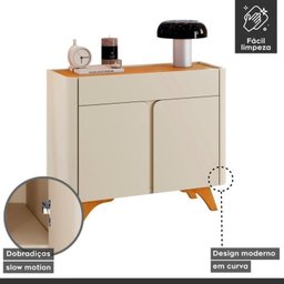 Conjunto Aparador 2 Gavetas 133cm Aros e Buffet para Sala de Jantar 2 Portas 92cm Aros - 16