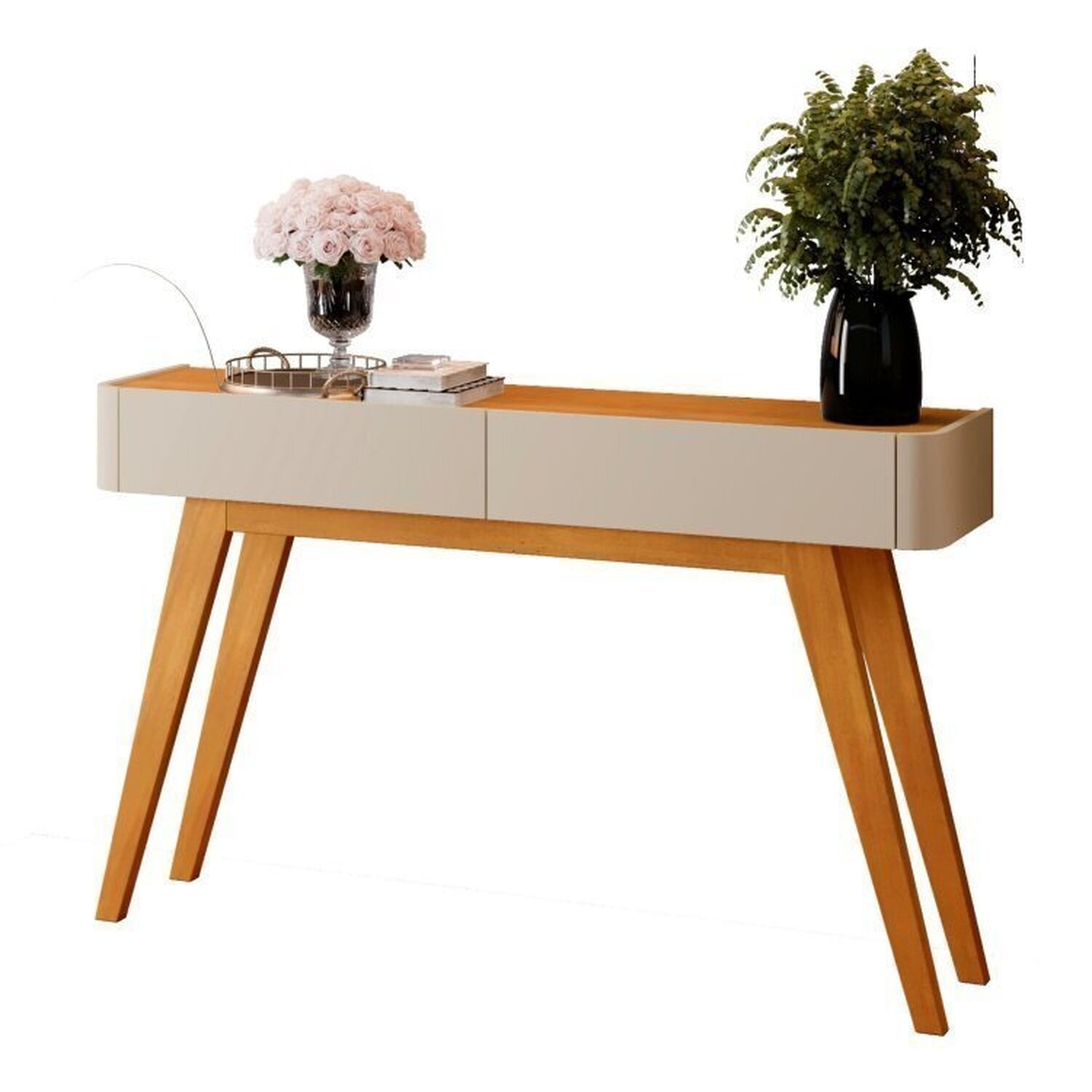 Conjunto Aparador 2 Gavetas 133cm Aros e Buffet para Sala de Jantar 2 Portas 92cm Aros - 3