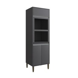 Cozinha Modulada Atena 100% MDF 12 Peças Grafite - Arte Cas - 3