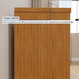 Kit 2 Peças com Rack para TV até 75 Polegadas Ripado Logan e Cristaleira com Espelho 100%MDF Lisboa - 12