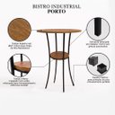 Ver imagem 3 de Conjunto Mesa Alta Bistrô Porto com 2 Banquetas Alta Kassel Cor Louro Freijó - Kmj