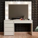 Ver imagem 2 de Conjunto Penteadeira Camarim 184x136cm Anne e Espelho Decorativo 180x90cm Retangular