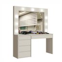 Ver imagem 3 de Conjunto Penteadeira Camarim 184x136cm Anne e Espelho Decorativo 180x90cm Retangular