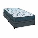 Ver imagem 1 de Cama Box Baú Solteiro 88 Suede Cinza com Colchão Alegro Espuma D28 Cinza 58x88x188