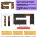 Ver imagem 3 de Armário Cozinha Modulada Completa 329,5cm Pequim Top Multimóveis Mp3755 Madeirado/preto