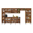 Ver imagem 5 de Armário Cozinha Modulada Completa 329,5cm Pequim Top Multimóveis Mp3755 Madeirado/preto
