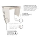 Ver mais imagens de Conjunto de Mesa com Prateleiras para Escritório ou Home Office de Largura 110cm MDF Branco