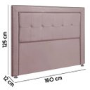 Ver imagem 6 de Cabeceira Estofada para Cama Box Queen 160cm Ravena Veludo - Sofa Store:veludo Rosê Gold