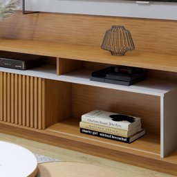 Kit 2 Peças com Rack para Tv até 75 Polegadas Granada e Buffet Piazza 100% MDF - 12