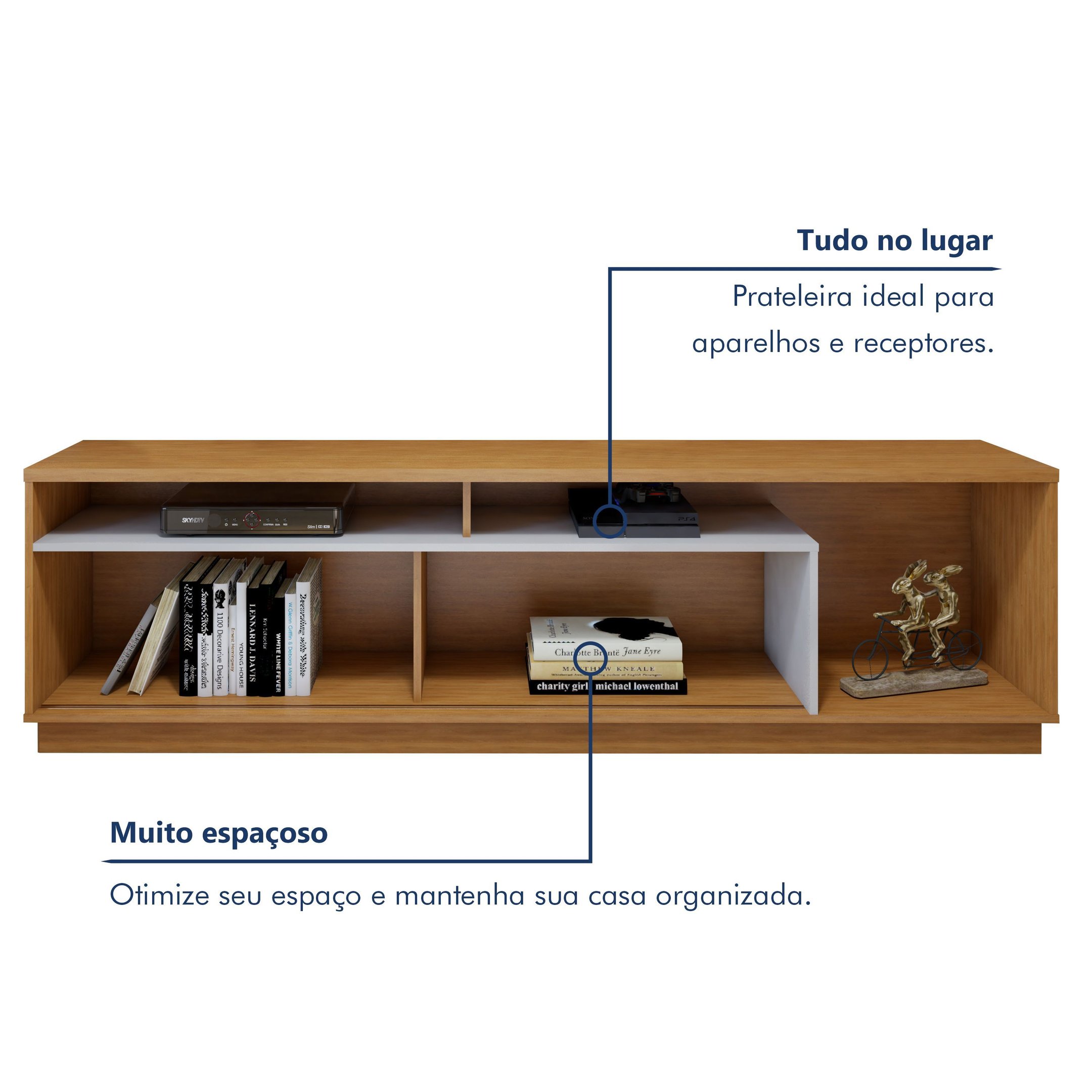 Kit 2 Peças com Rack para Tv até 75 Polegadas Granada e Buffet Piazza 100% MDF - 11