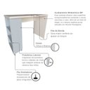 Ver mais imagens de Conjunto de Mesa com Prateleiras para Escritório ou Home Office de Largura 110cm MDF Branco e Cinza