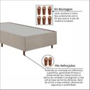 Ver mais imagens de Cama Box Solteiro Estofada em Madeira Maciça Base Reforçada Santorini Espresso Móveis Bege/Linho
