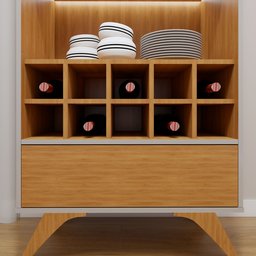 Kit 2 Peças com Rack para Tv até 75 Polegadas Granada e Cristaleira 100% MDF Reflecta - 15