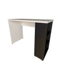 Ver imagem 3 de Conjunto de Mesa com Prateleiras para Escritório ou Home Office de Largura 110cm MDF Branco e Preto