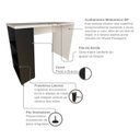 Ver mais imagens de Conjunto de Mesa com Prateleiras para Escritório ou Home Office de Largura 110cm MDF Branco e Preto