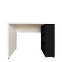 Ver imagem 5 de Conjunto de Mesa com Prateleiras para Escritório ou Home Office de Largura 110cm MDF Branco e Preto
