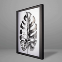Ver imagem 3 de Quadro Decorativo Bw Leaf of Monstera Relevo