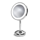 Ver imagem 1 de Espelho Aumento 5x Luz Led E6590 Cromado Italy Line