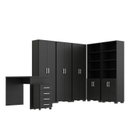 Ver imagem 2 de Conjunto para Escritório 7 Peças com Escrivaninha Gávea 1 Gaveteiro 4 Gavetas e 5 Armários Espresso Móveis