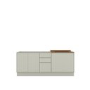 Ver imagem 3 de Cozinha Compacta Modulada 100% MDF 2 Peças com Tampo Bege Areia/Cinamomo Fineze