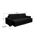 Ver imagem 4 de Sofá Dallas 2.90m Retrátil - Preto