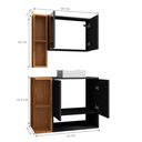 Ver imagem 3 de Conjunto Banheiro Catalina Preto Fosco Naturalle