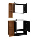 Ver imagem 2 de Conjunto Banheiro Catalina Preto Fosco Naturalle