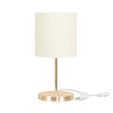 Ver imagem 1 de Abajur Eros Cilindrico Bege com Base Redonda New Cobre