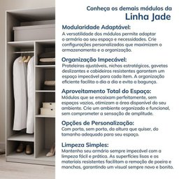 Guarda-roupa Modular 80cm com Portas e Gaveteiro Jade Cabecasa Madeiramadeira - 9