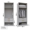 Guarda-roupa Modular 80cm com Portas e Gaveteiro Jade CabeCasa MadeiraOriginals - 4