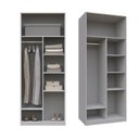 Ver imagem 7 de Guarda-Roupa Planejado 80cm com Portas e Prateleiras Jade CabeCasa MadeiraOriginals Cinza/Urbano
