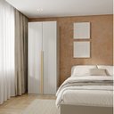 Ver imagem 1 de Guarda-Roupa Planejado 80cm com Portas e Prateleiras Jade CabeCasa MadeiraOriginals Cinza/Urbano