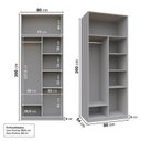 Ver imagem 4 de Guarda-Roupa Planejado 80cm com Portas e Prateleiras Jade CabeCasa MadeiraOriginals Cinza/Urbano