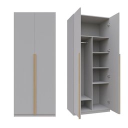 Guarda-roupa Modular 80cm com Portas e Prateleiras Jade Cabecasa Madeiramadeira - 8