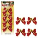 Ver imagem 3 de Kit 12 Laços de Bolinhas 10cm Pingentes Dourado Brilhante