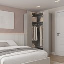 Ver imagem 3 de Guarda-roupa de Canto Reto Modular 95cm com Portas e Cabideiros Jade CabeCasa MadeiraOriginals