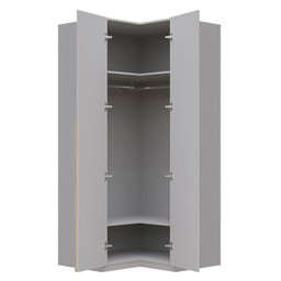 Guarda-roupa de Canto Reto Modular 95cm com Portas e Cabideiros Jade Cabecasa Madeiramadeira - 11