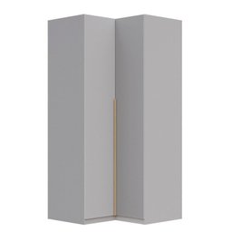 Guarda-roupa de Canto Reto Modular 95cm com Portas e Cabideiros Jade Cabecasa Madeiramadeira - 12