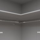 Ver mais imagens de Guarda-Roupa de Canto Reto Planejado 95cm com Portas e Cabideiros Jade CabeCasa MadeiraOriginals Cinza/Urbano