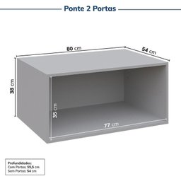 Guarda-roupa Modulado 2 Peças 4 Portas Jade Cabecasa Madeiramadeira - 13