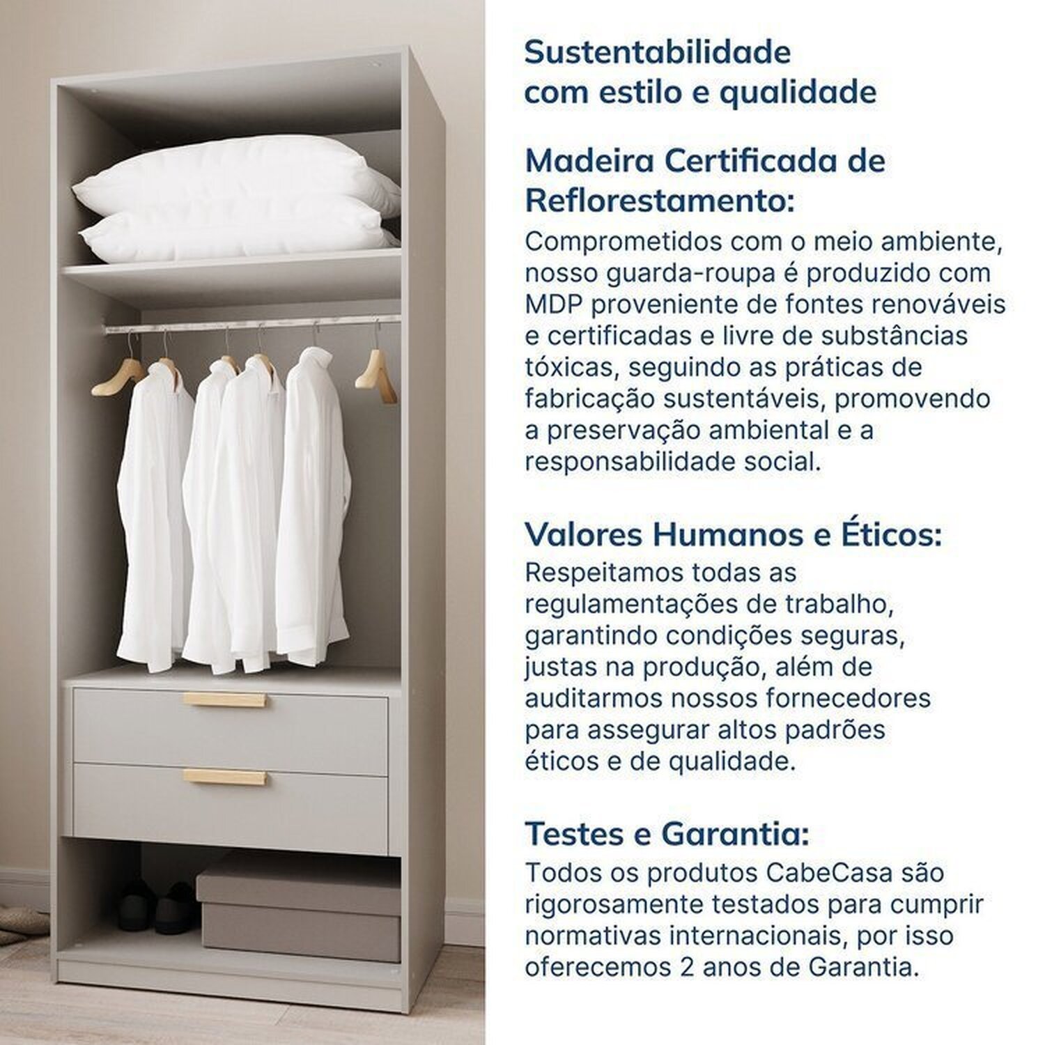 Guarda-roupa Modulado 2 Peças 4 Portas Jade Cabecasa Madeiramadeira - 16