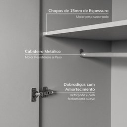 Guarda-roupa Modulado 2 Peças 4 Portas Jade Cabecasa Madeiramadeira - 9