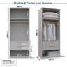 Guarda-roupa Modulado 2 Peças 4 Portas Jade CabeCasa MadeiraOriginals - 12