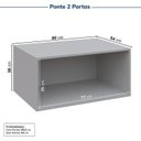 Ver imagem 6 de Guarda-Roupa Planejado 2 Peças 4 Portas Jade CabeCasa MadeiraOriginals Cinza/Urbano