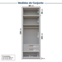Ver imagem 7 de Guarda-Roupa Planejado 2 Peças 4 Portas Jade CabeCasa MadeiraOriginals Cinza/Urbano