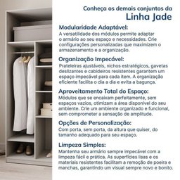 Guarda-roupa Modulado 2 Peças 4 Portas Jade Cabecasa Madeiramadeira - 15